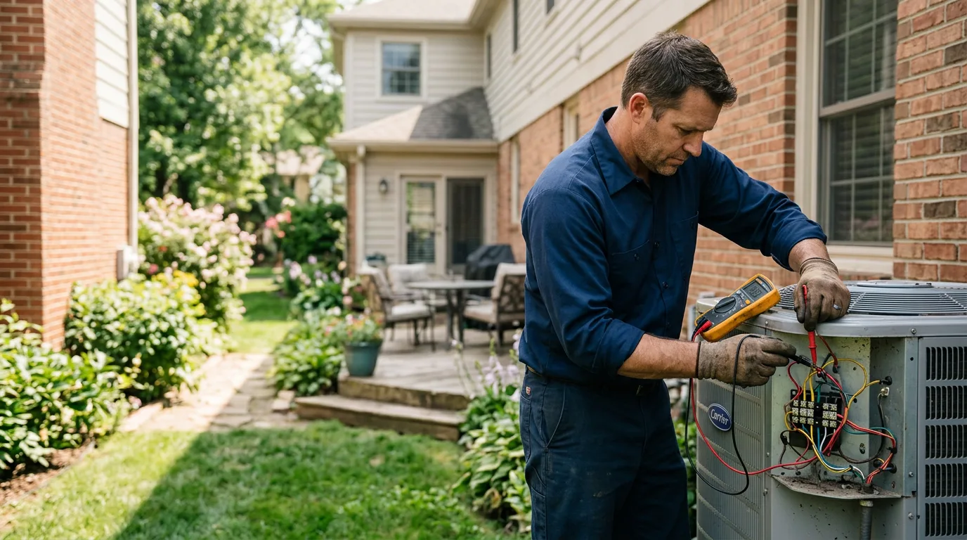 HVAC technician working near Wadsworth, IL
